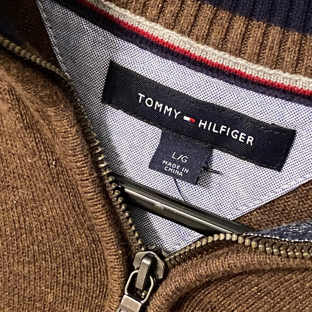 Men’s Tommy Hilfiger 1/4 Zip Sweater Size Large L